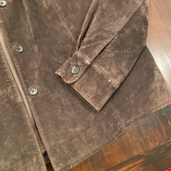 Brown Leather Suede Jacket - Picture 4 of 4